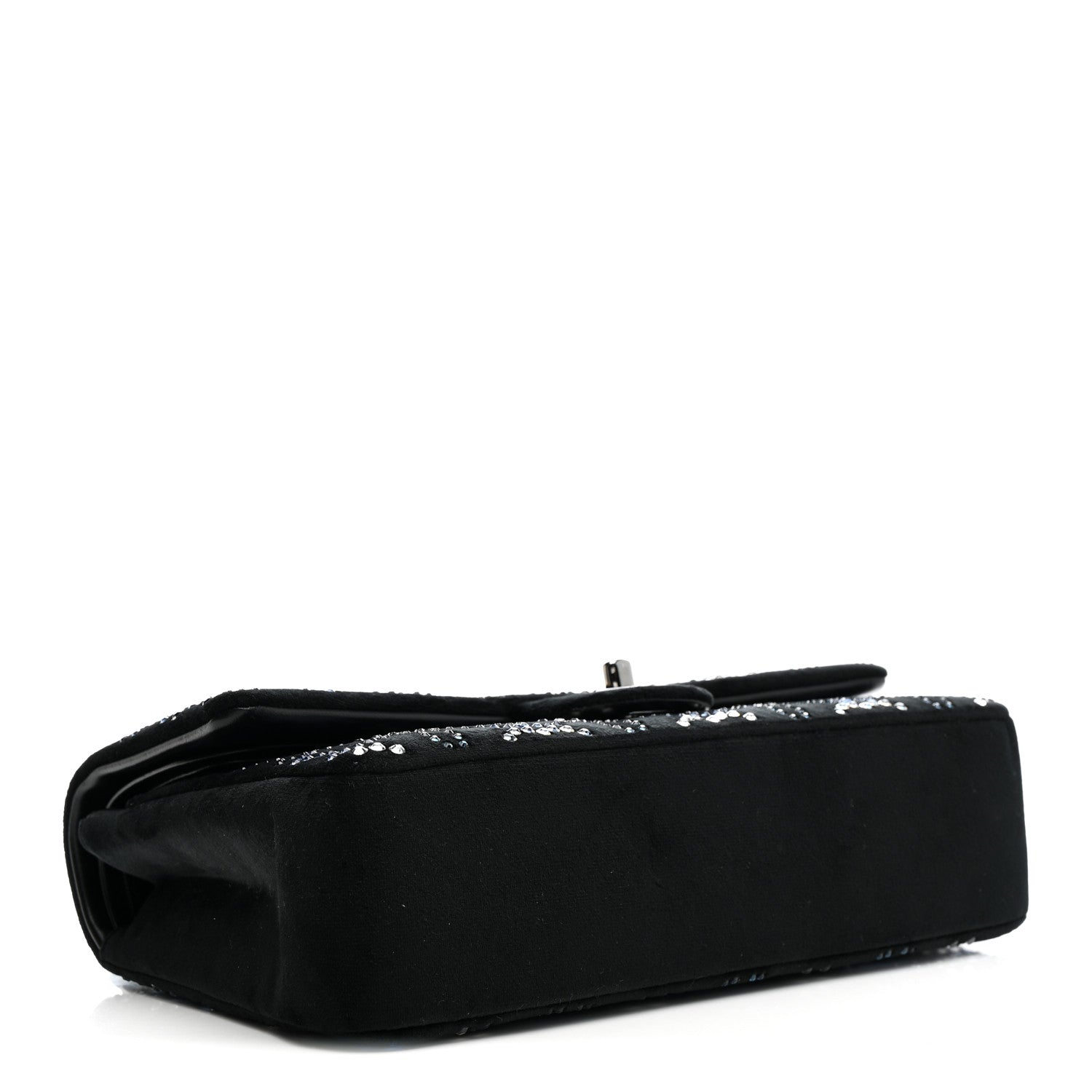 Chanel Velvet Crystal Medium Double Flap Black