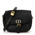 Christian Dior Grained Calfskin Medium Bobby Flap Black