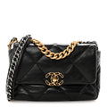 Chanel Lambskin Quilted Medium Chanel 19 Flap Black