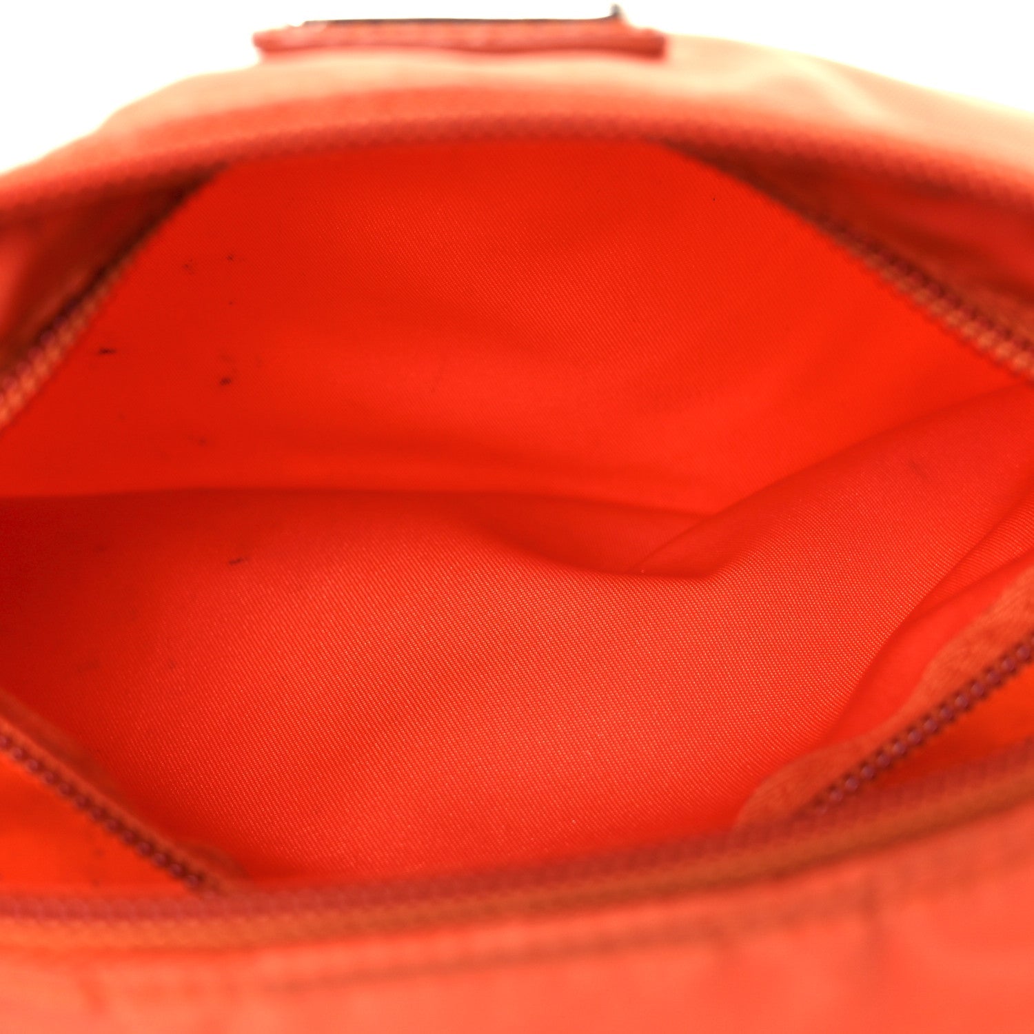 Prada Nylon Vela Cosmetic Pouch Orange