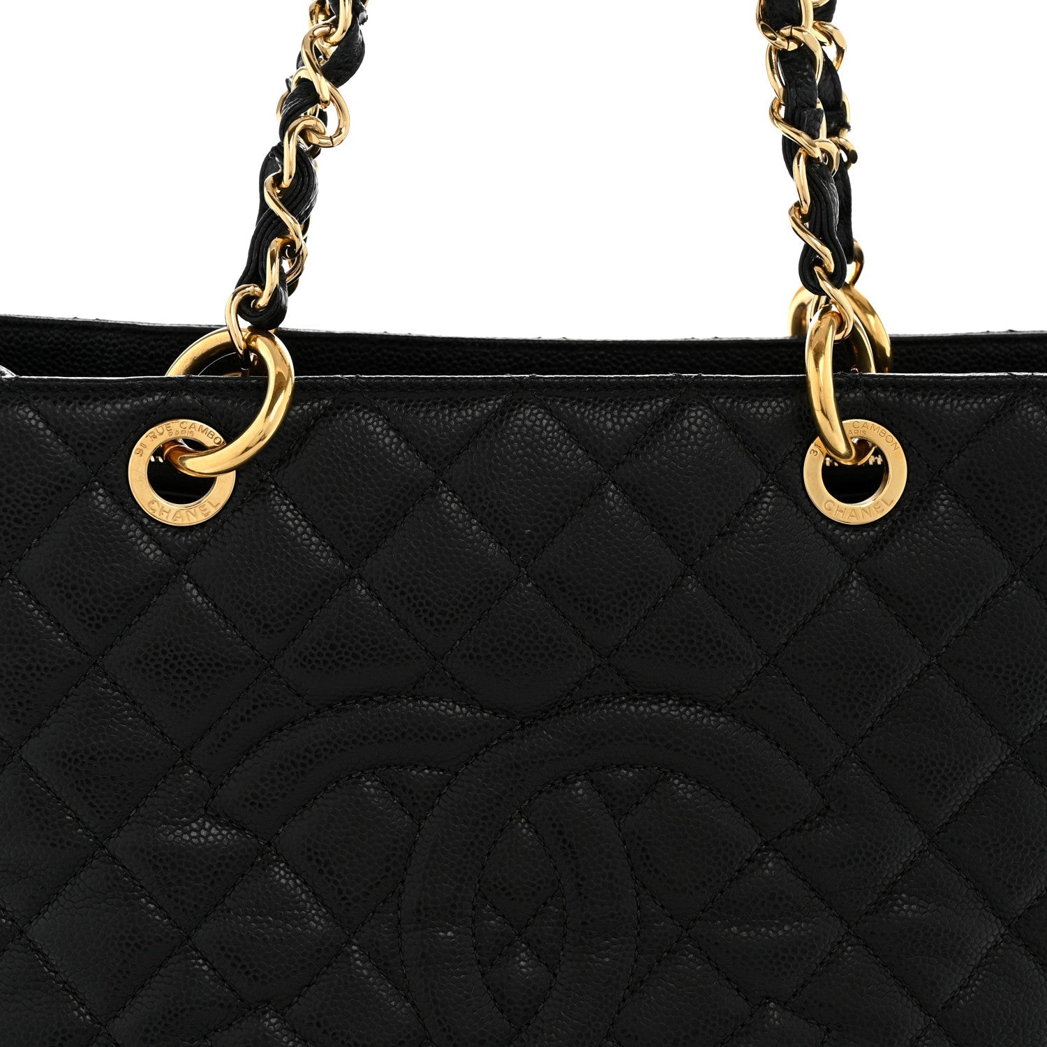 Chanel Caviar Quilted Grand Shopping Tote GST Black