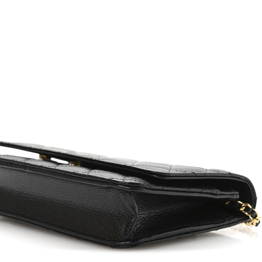 Chanel Caviar Quilted Wallet on Chain WOC Black