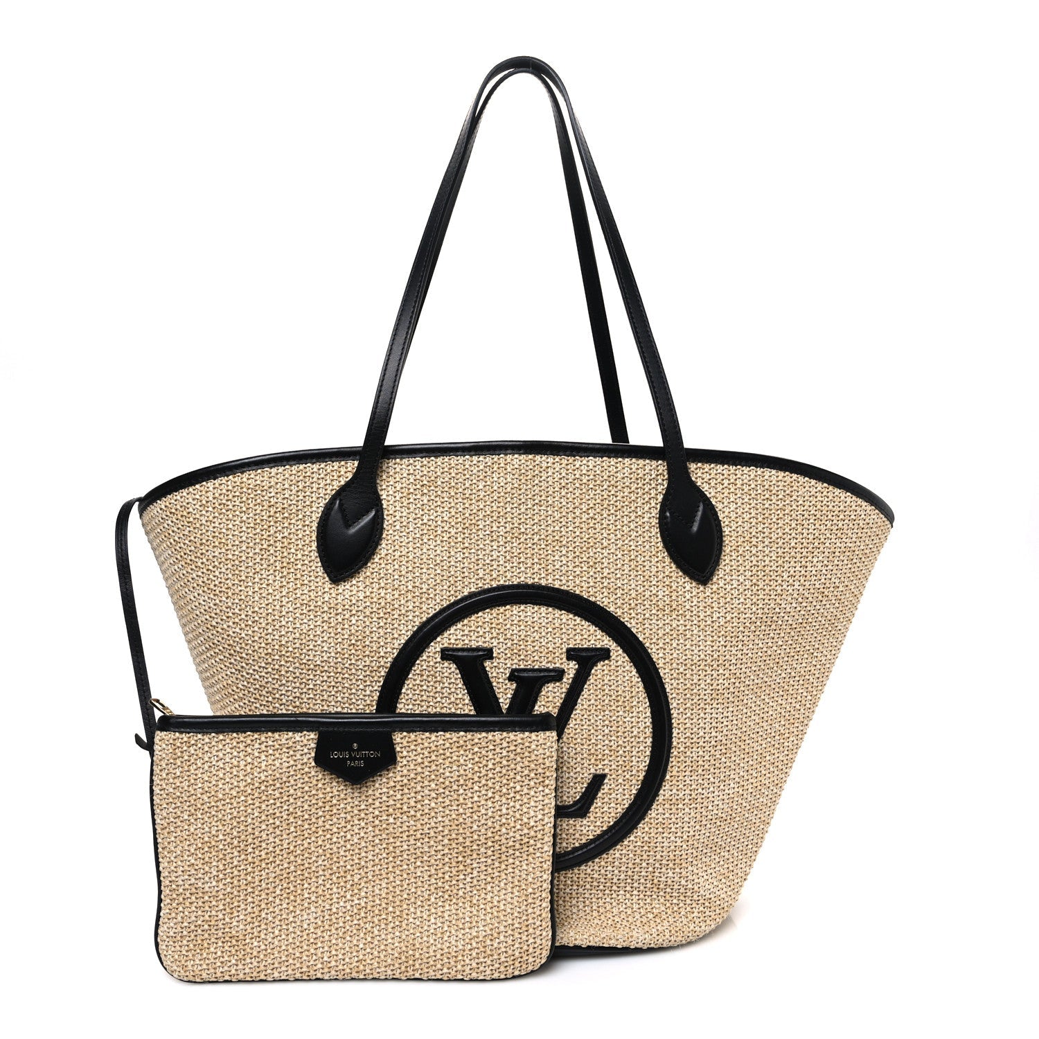 Louis Vuitton Raffia Saint Jacques Tote Black