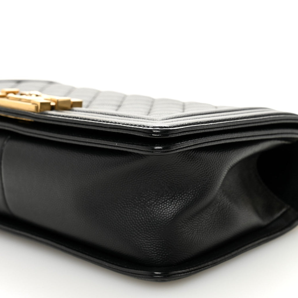 Chanel Caviar Quilted Medium Boy Flap Black