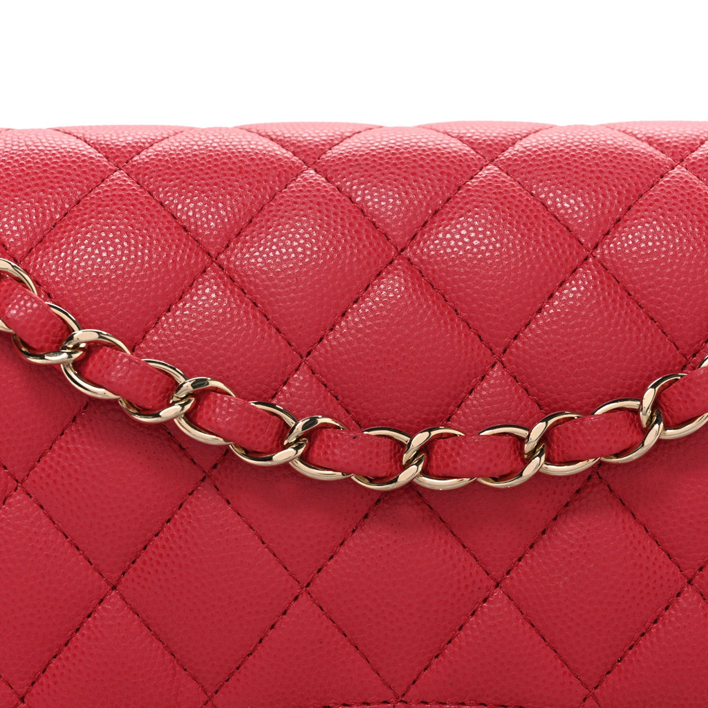 Chanel Caviar Quilted Medium Double Flap Pink