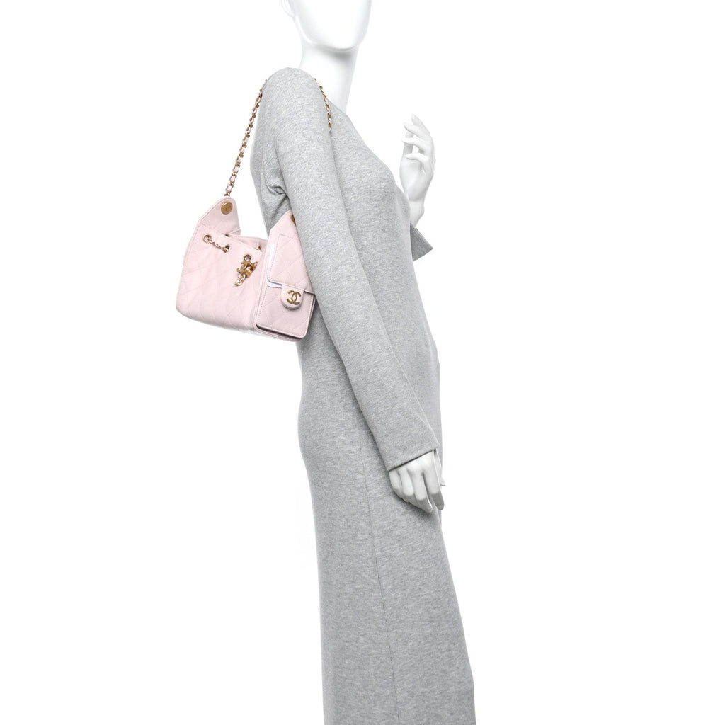 Chanel Caviar Quilted Mini Chanel 25 Handbag Light Pink