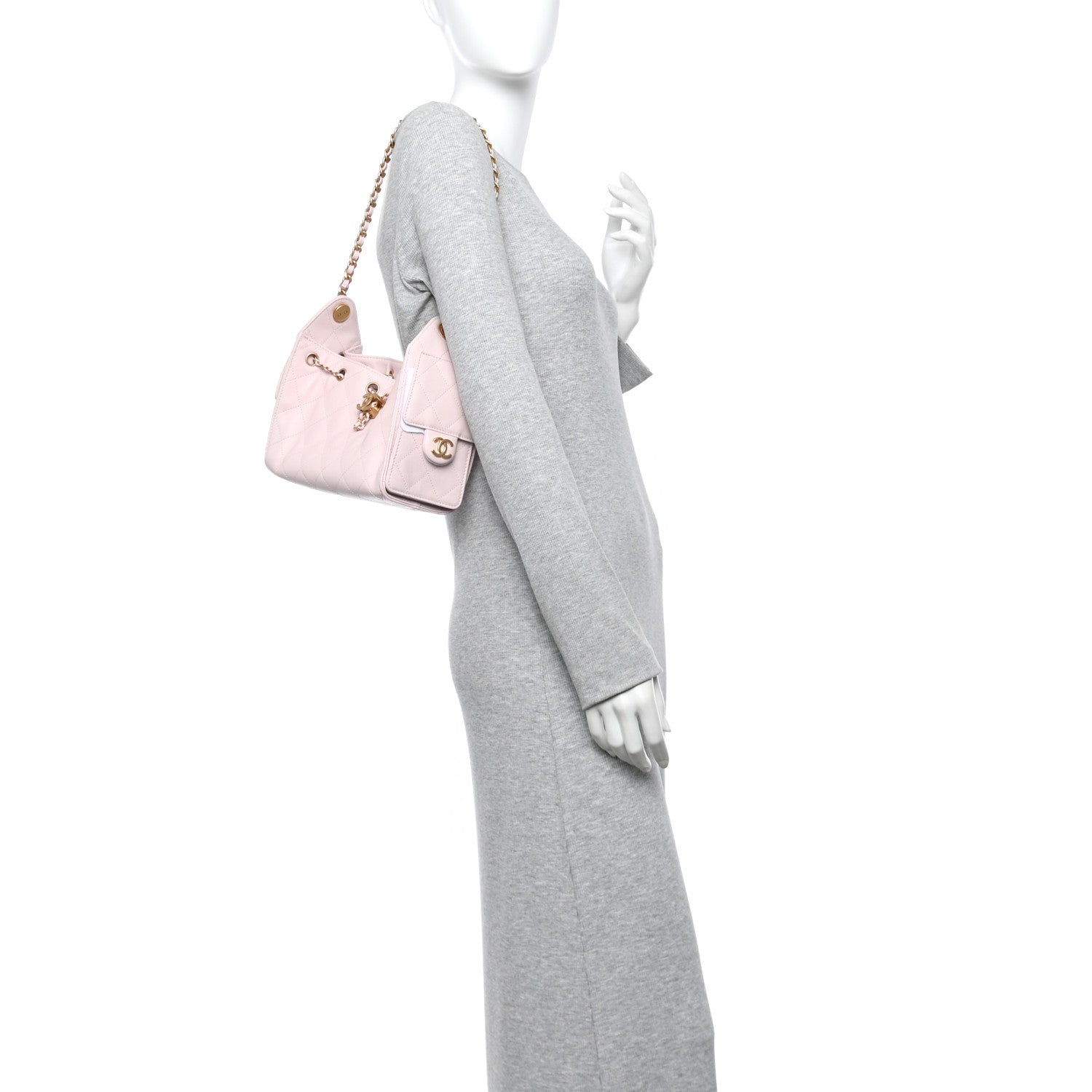 Chanel Caviar Quilted Mini Chanel 25 Handbag Light Pink