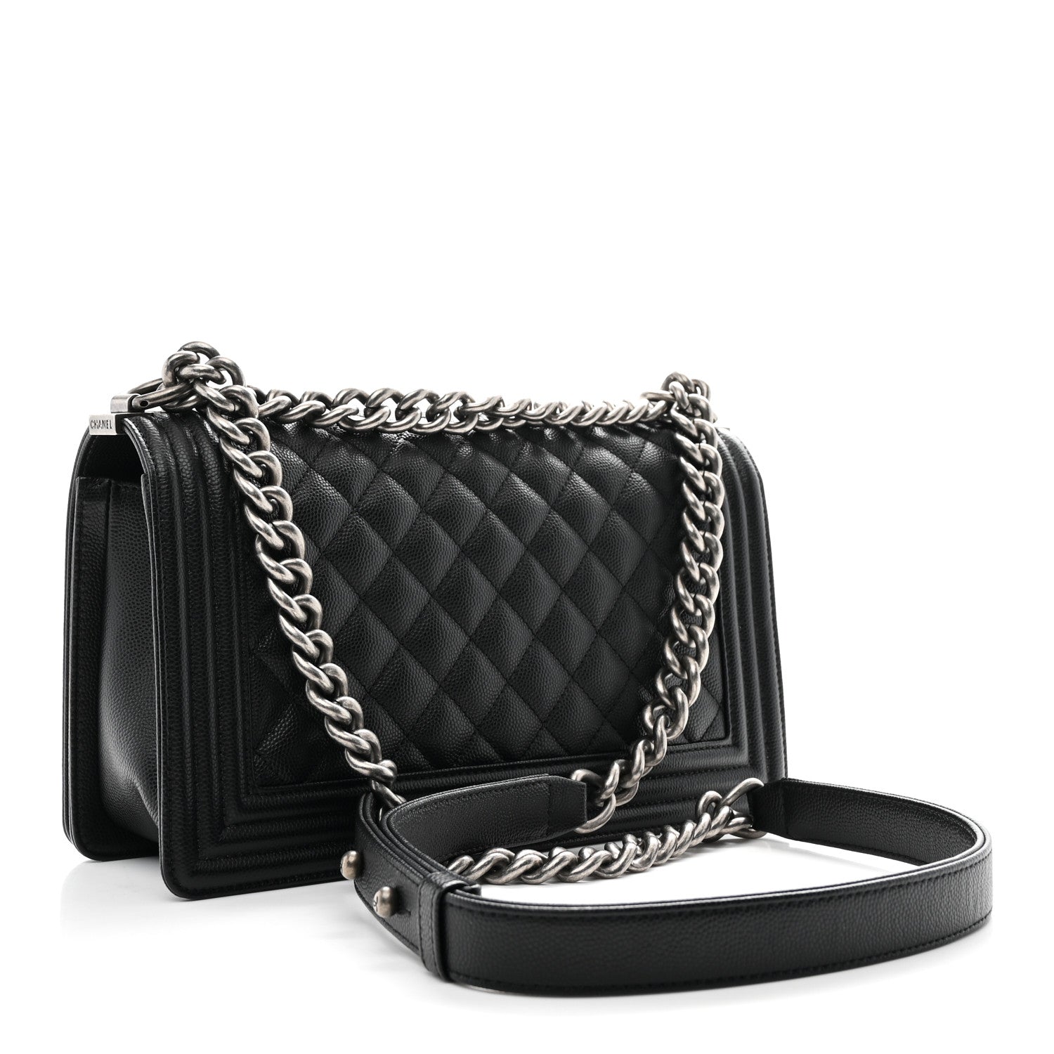 Chanel Caviar Quilted Medium Boy Flap Black