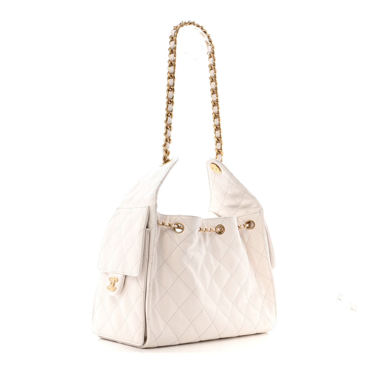 Chanel Caviar Quilted Small Chanel 25 Handbag White