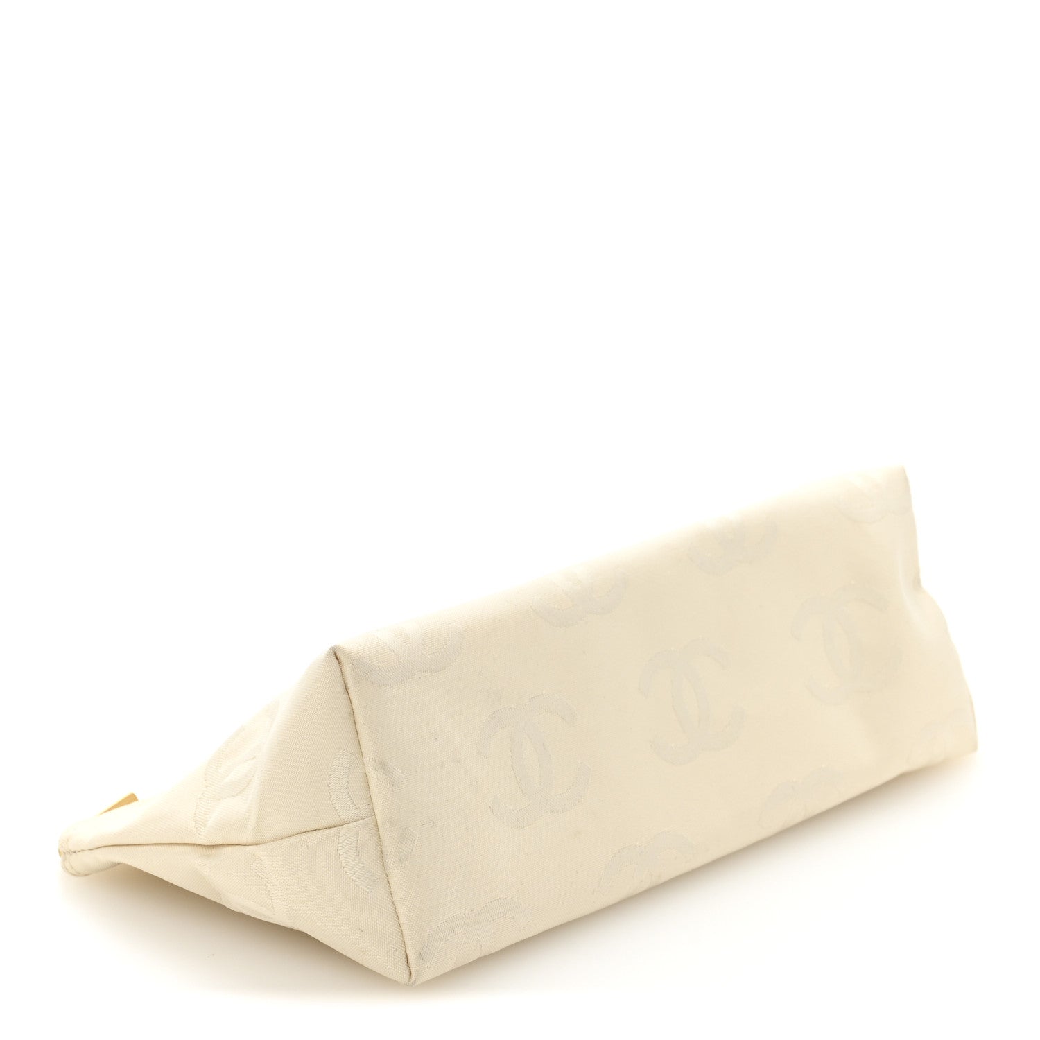 Nylon CC Cosmetic Pouch White