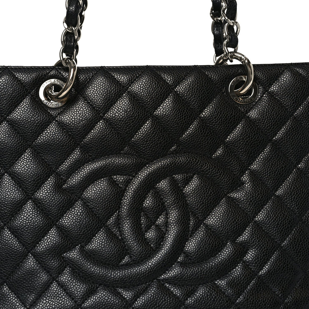 Chanel Caviar Quilted Grand Shopping Tote GST Black
