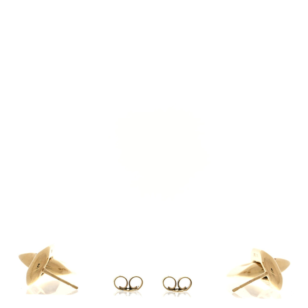 Louis Vuitton Metal LV Edge Double Hoop Earrings Gold