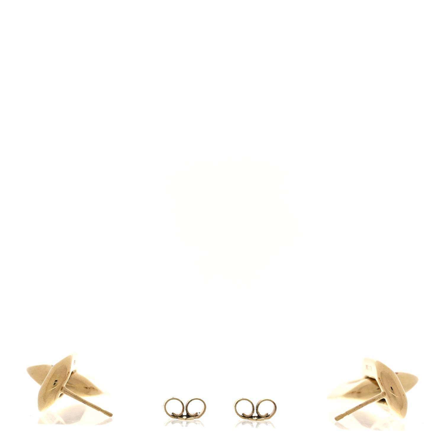 Louis Vuitton Metal LV Edge Double Hoop Earrings Gold