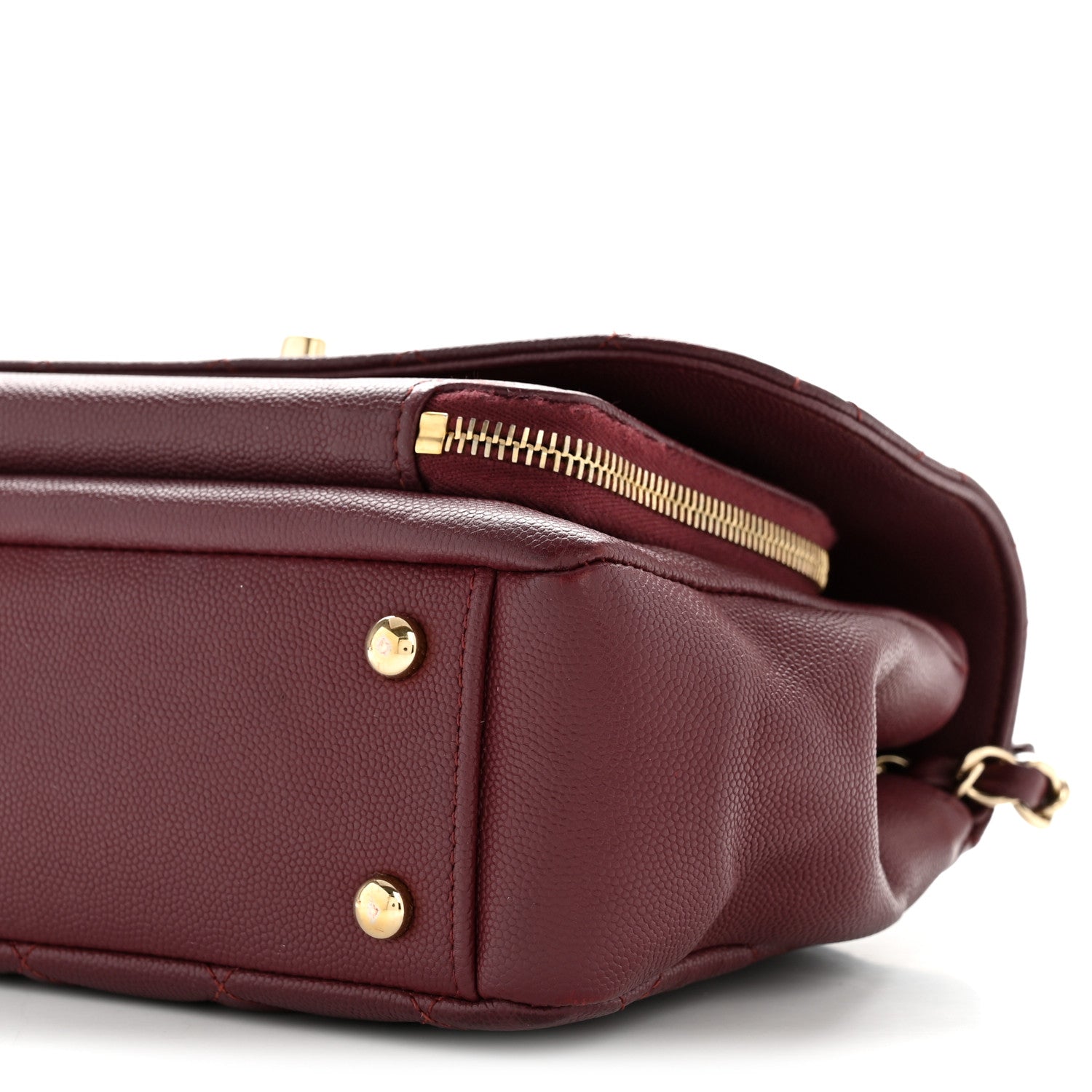 Chanel Caviar Quilted Small Business Affinity Flap Burgundy