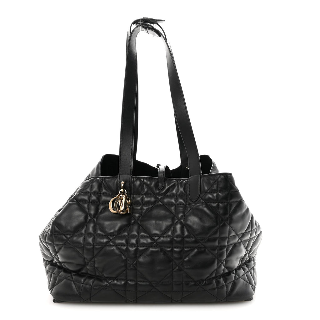 Christian Dior Calfskin Macrocannage Large Toujours Black
