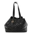 Christian Dior Calfskin Macrocannage Large Toujours Black