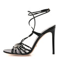 Gucci Malaga Kid Crystal Strappy Horsebit Sandals 39.5 Black