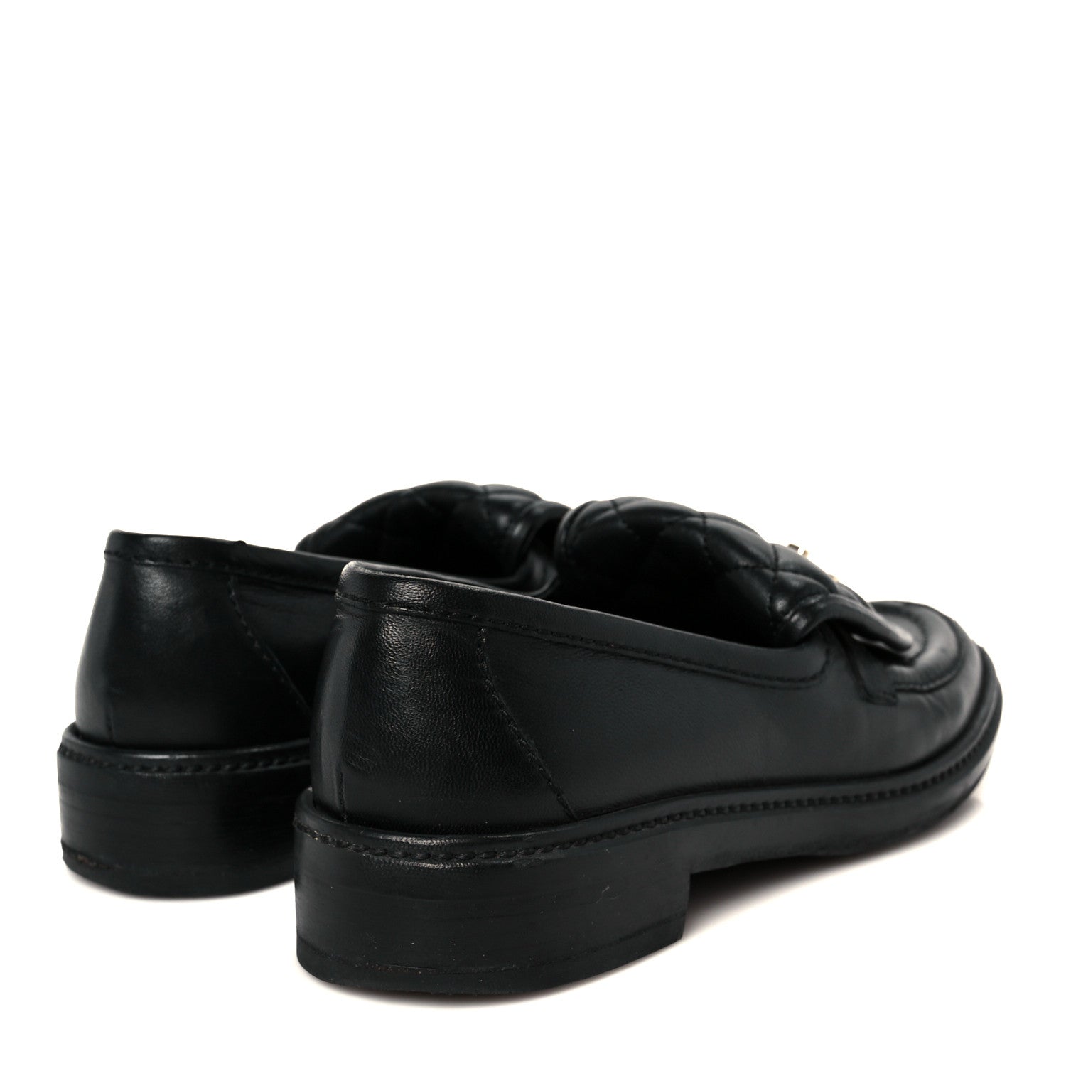 Lambskin Quilted CC Turnlock Loafers 37 Black