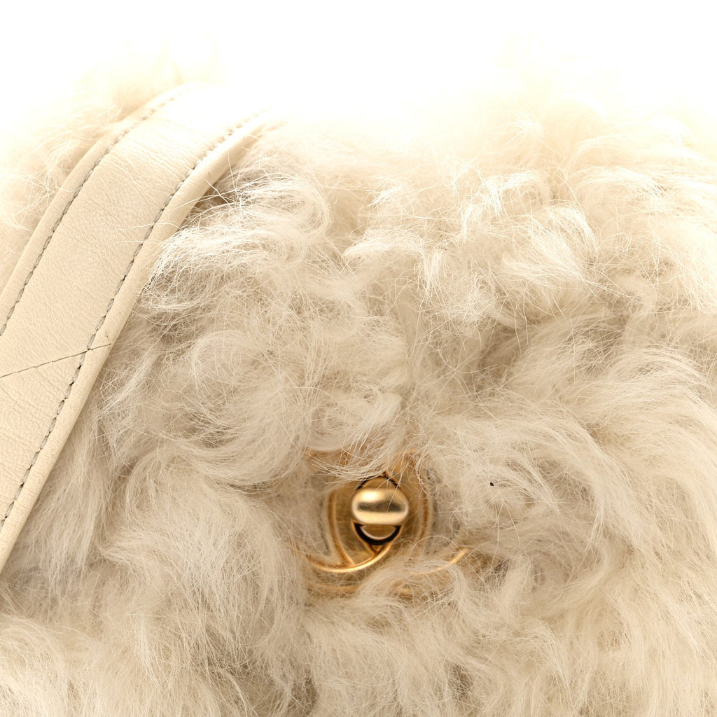 Chanel Fantasy Fur CC Mini Flap Bag White