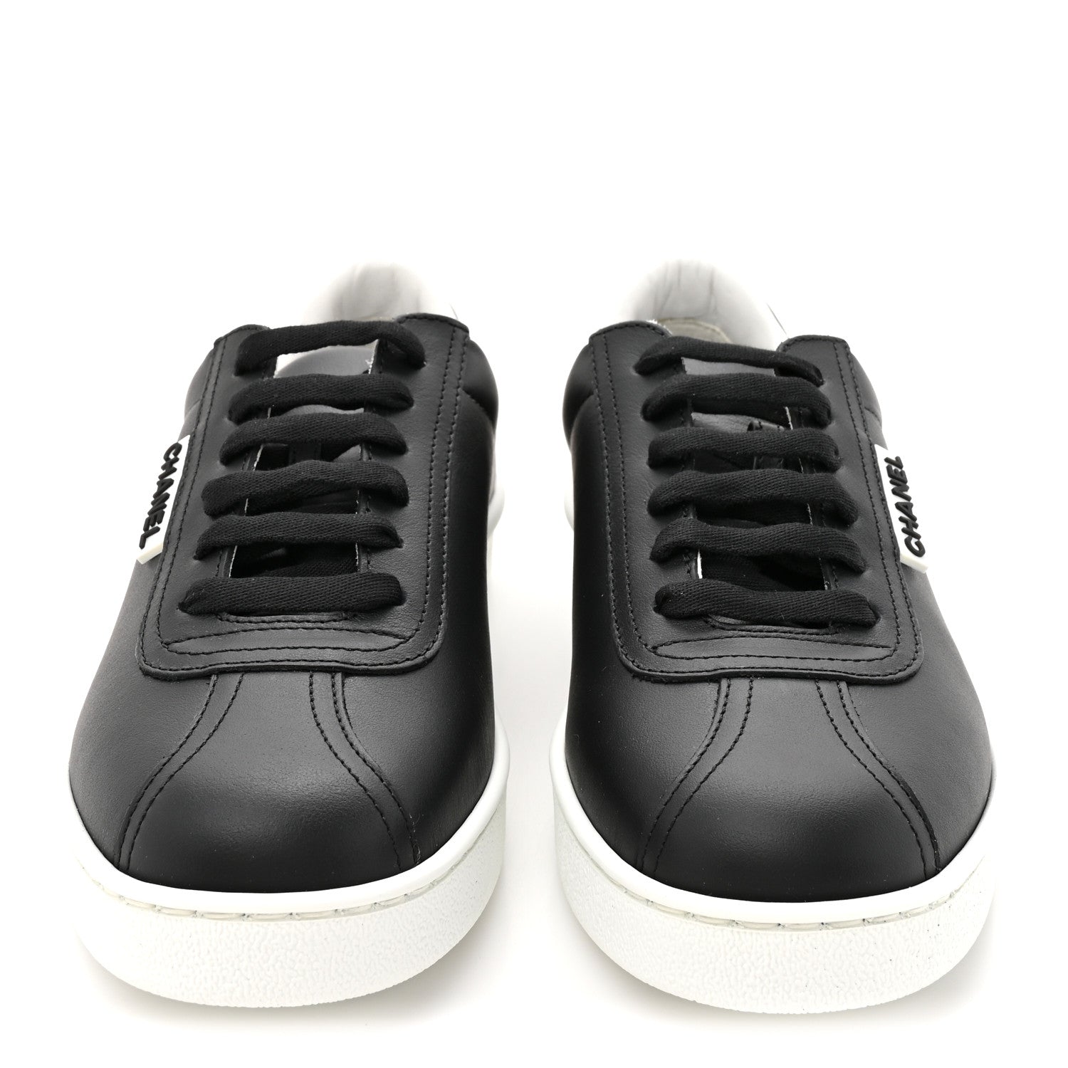 Calfskin CC Womens Sneakers 37 Black
