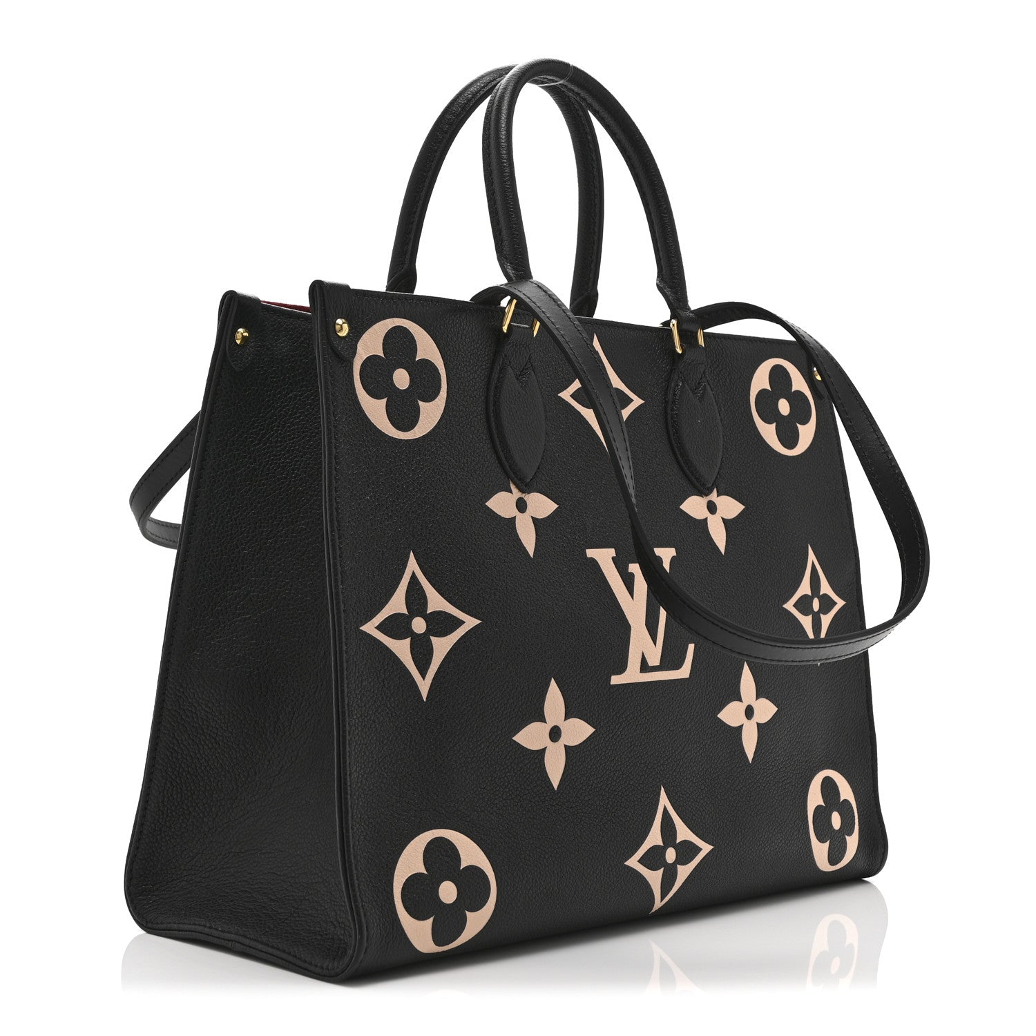 Louis Vuitton Empreinte Monogram Giant Onthego MM Black Beige