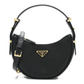 Prada Soft Calfskin Mini Arque Shoulder Bag Black