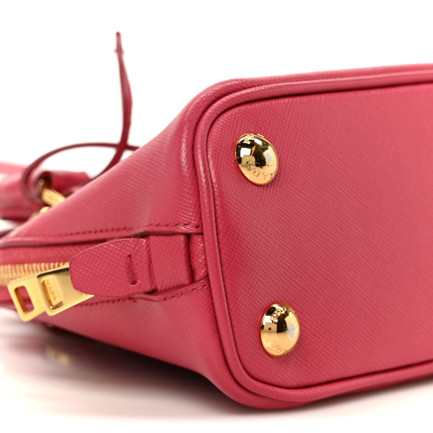 Prada Saffiano Lux Mini Promenade Tote Fuxia