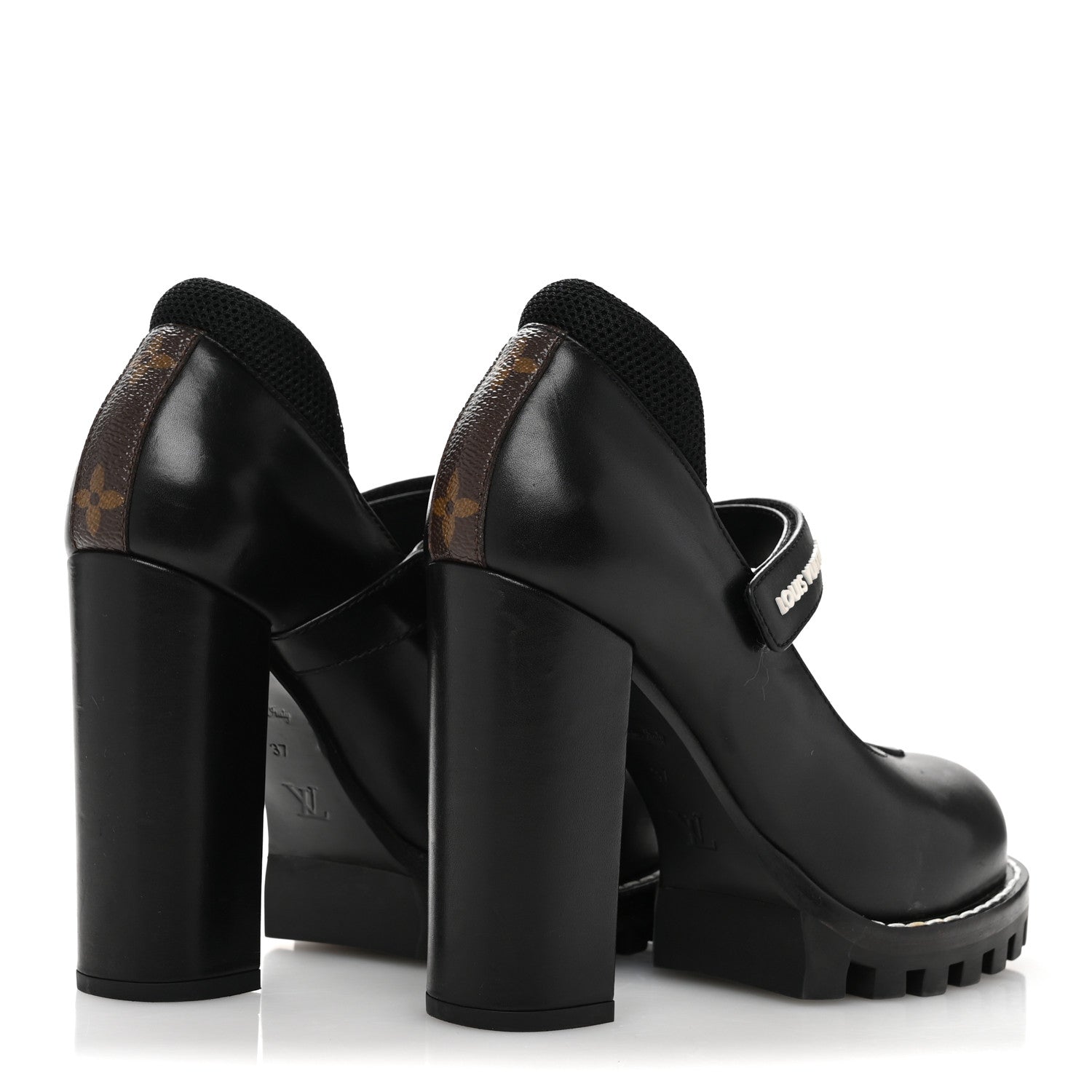 Louis Vuitton Calfskin Star Trail Ankle Pumps 37 Black