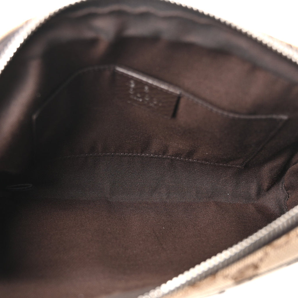 Gucci Monogram Belt Bag Dark Brown