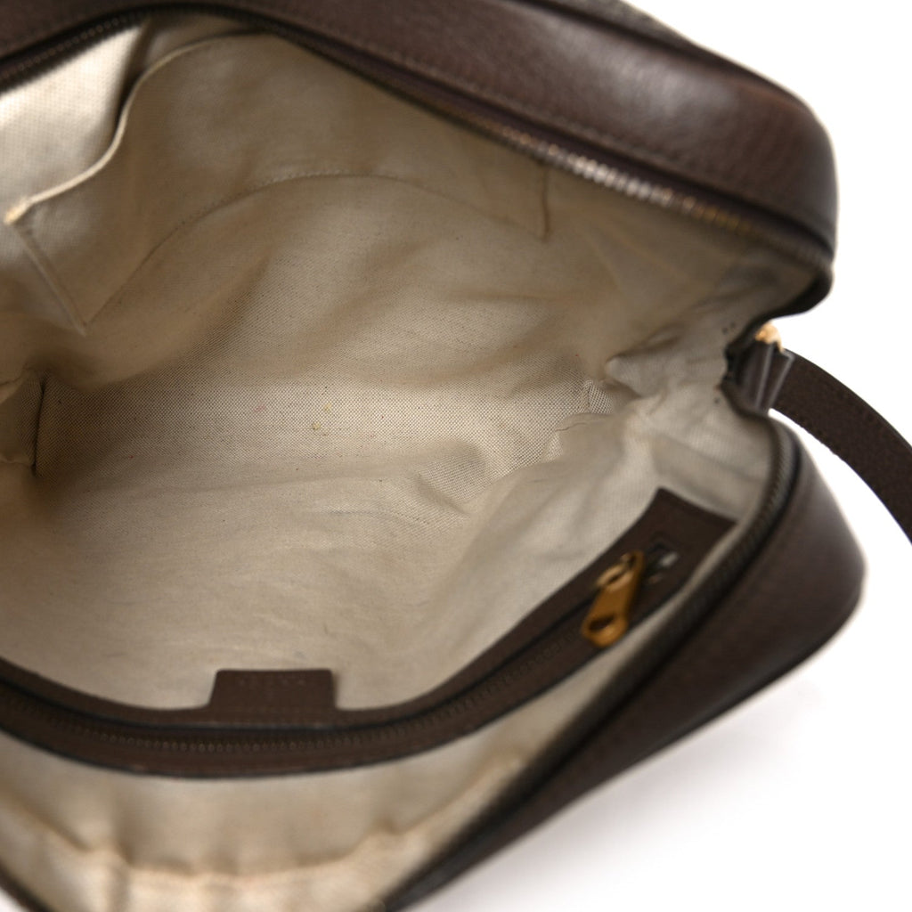 Gucci GG Supreme Monogram Web Medium Ophidia Messenger Bag Brown