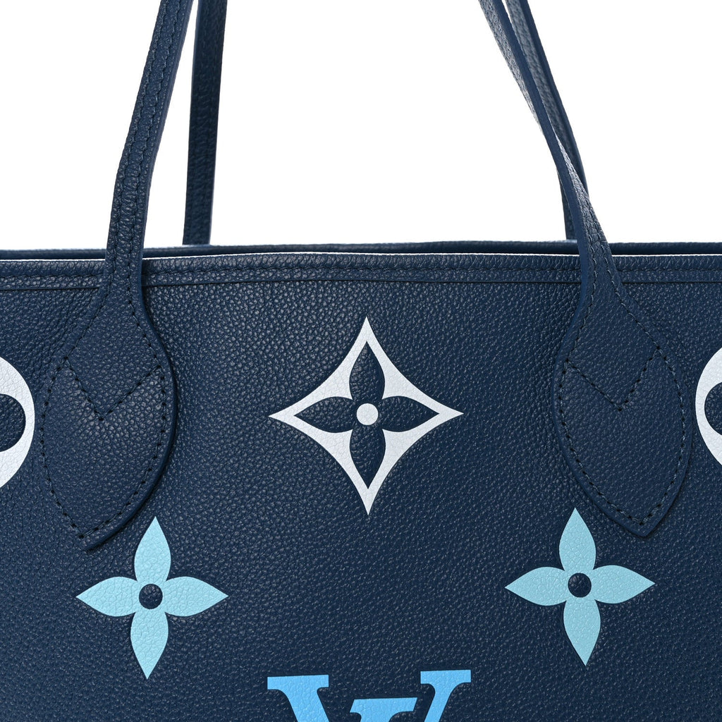 Louis Vuitton Empreinte Monogram Giant Neverfull MM Degrade Bleu
