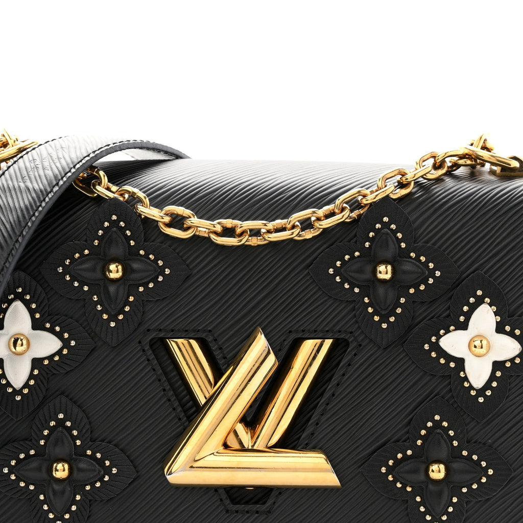 Louis Vuitton Epi Flowers Twist Shoulder Bag MM Black
