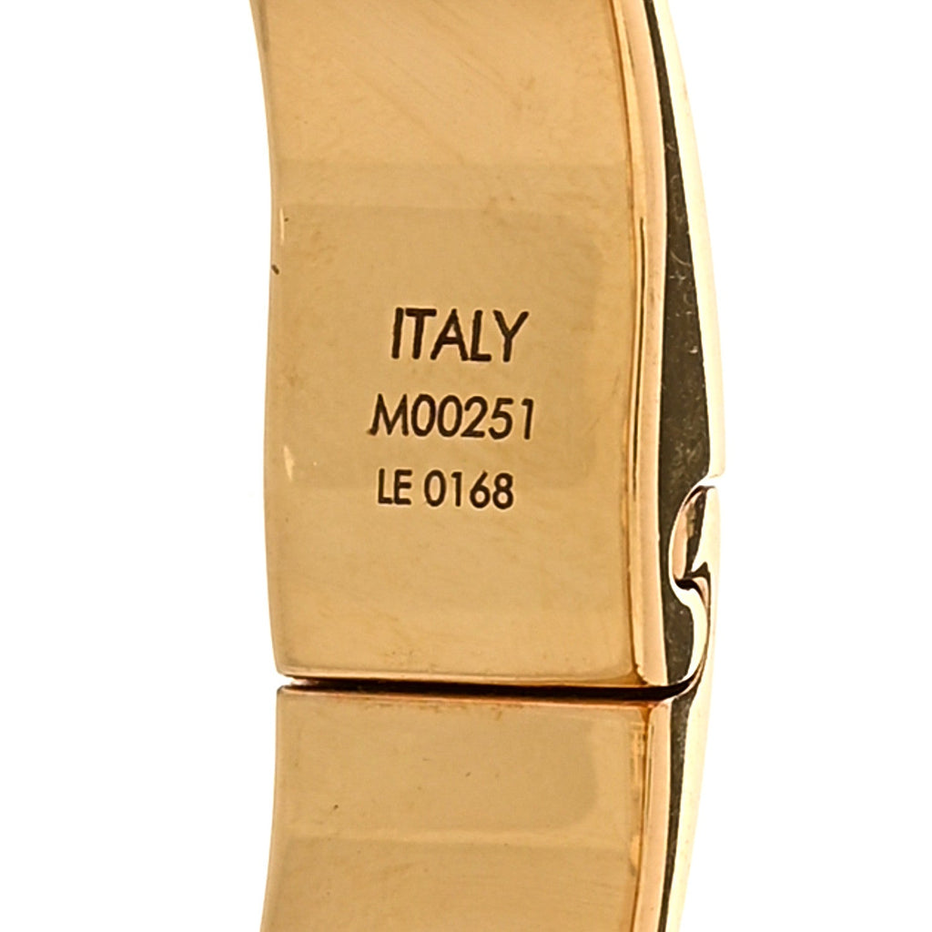 Louis Vuitton Brass Monogram Nanogram Cuff S Gold