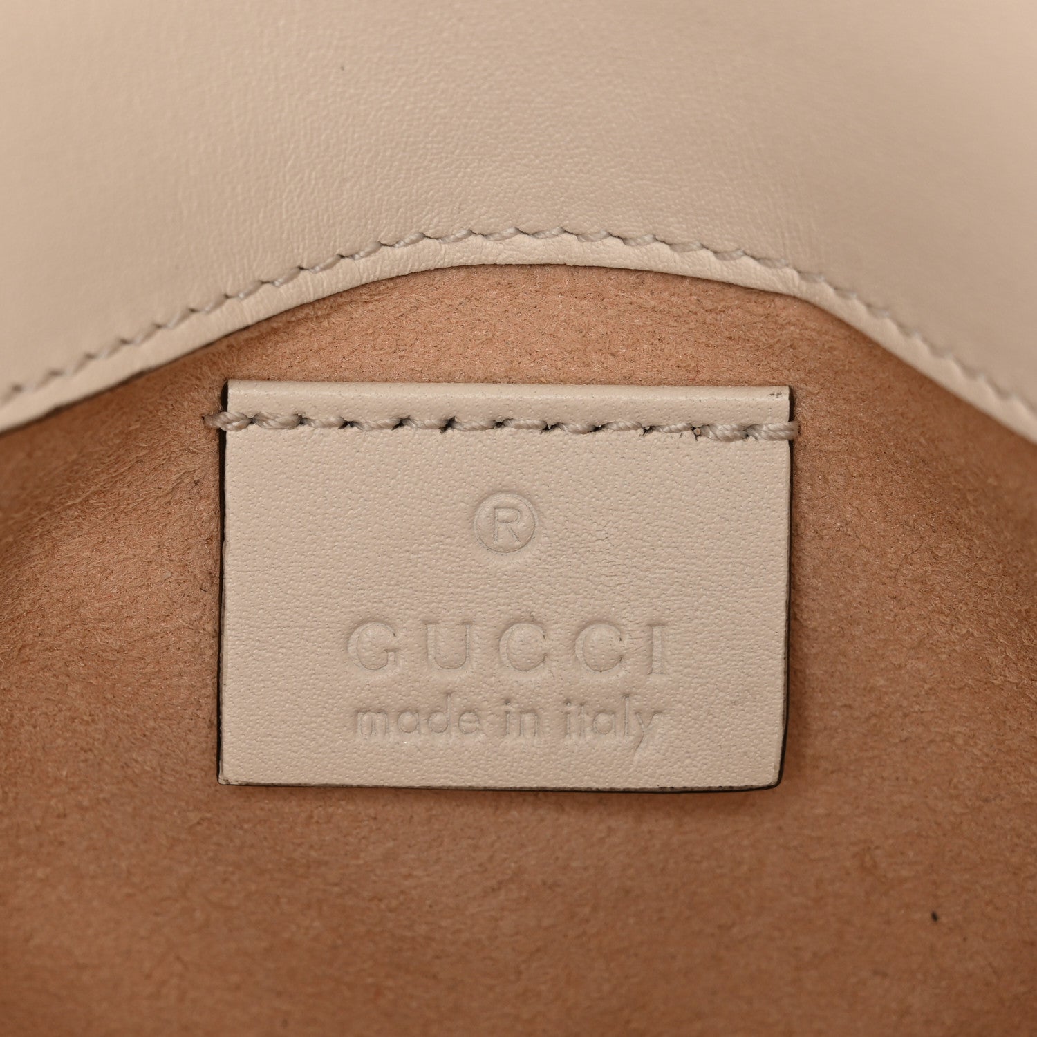 Gucci Calfskin Matelasse Super Mini GG Marmont Shoulder Bag White