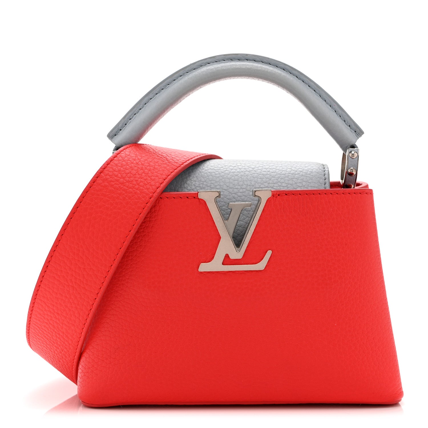 Louis Vuitton Taurillon Capucines Mini Coral Olympe Blue