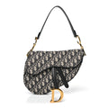 Christian Dior Oblique Saddle Bag Blue