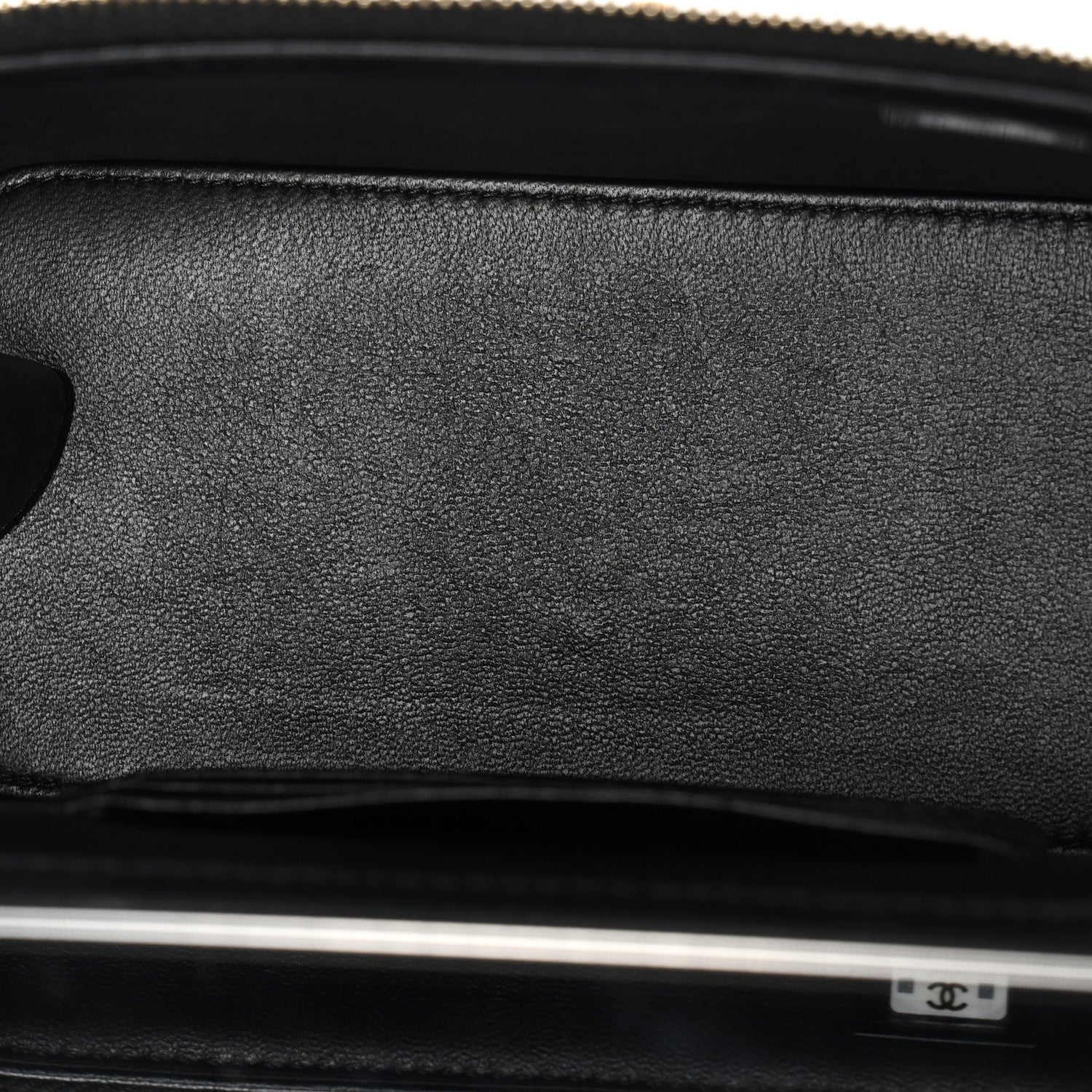 Chanel Caviar Quilted Sweetheart Vanity Case Black