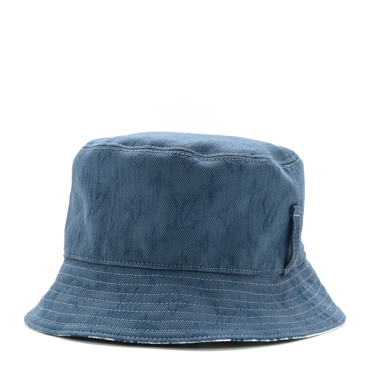Louis Vuitton Cotton LV Play Monogram Aquagarden Reversible Bucket Hat Blue