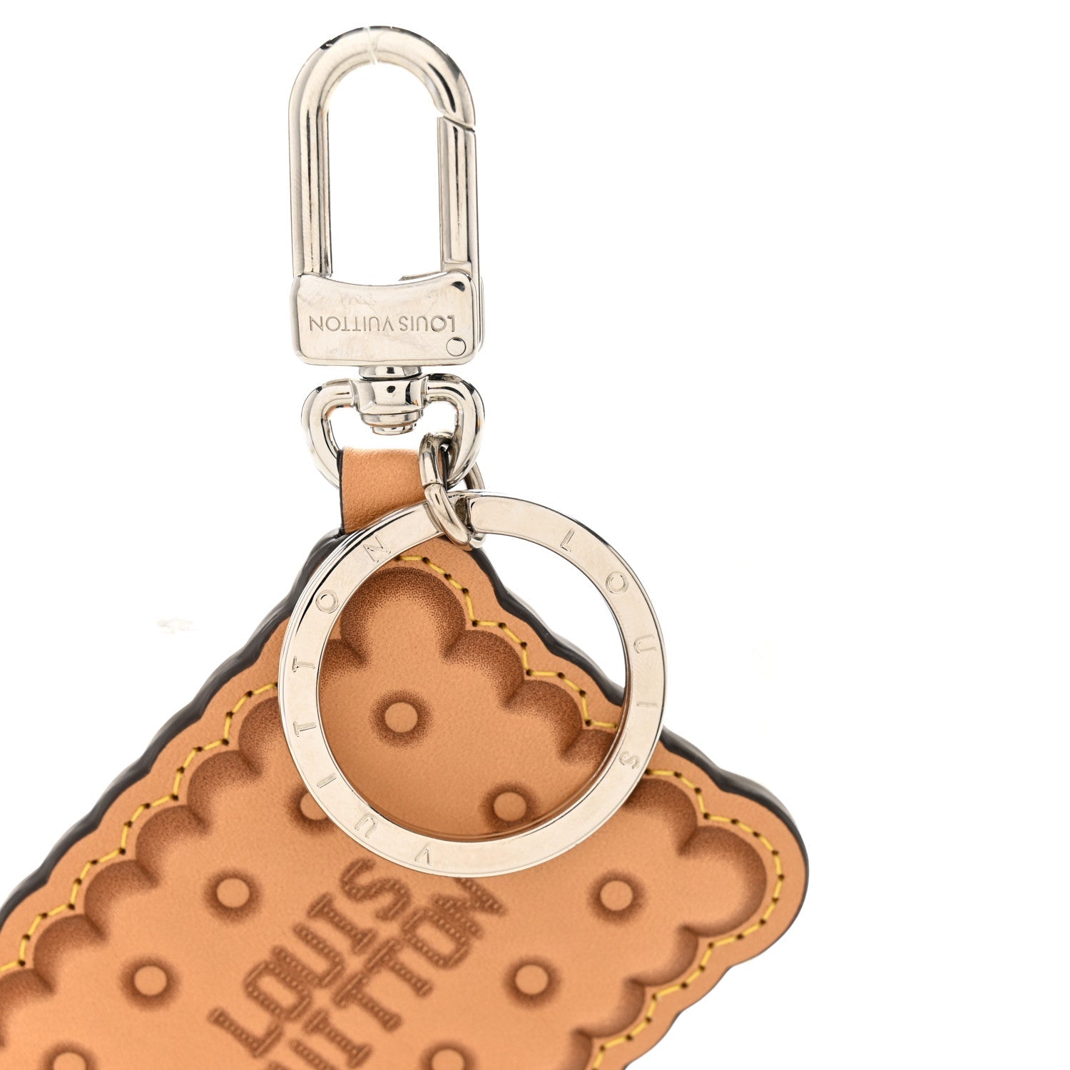 Louis Vuitton Monogram Biscuit Key Holder Bag Charm