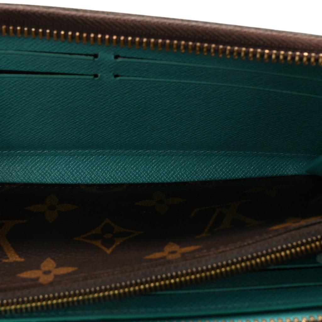 Louis Vuitton Monogram Clemence Wallet Turquoise