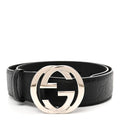 Gucci Guccissima Signature Interlocking G 40mm Belt 85 34 Black
