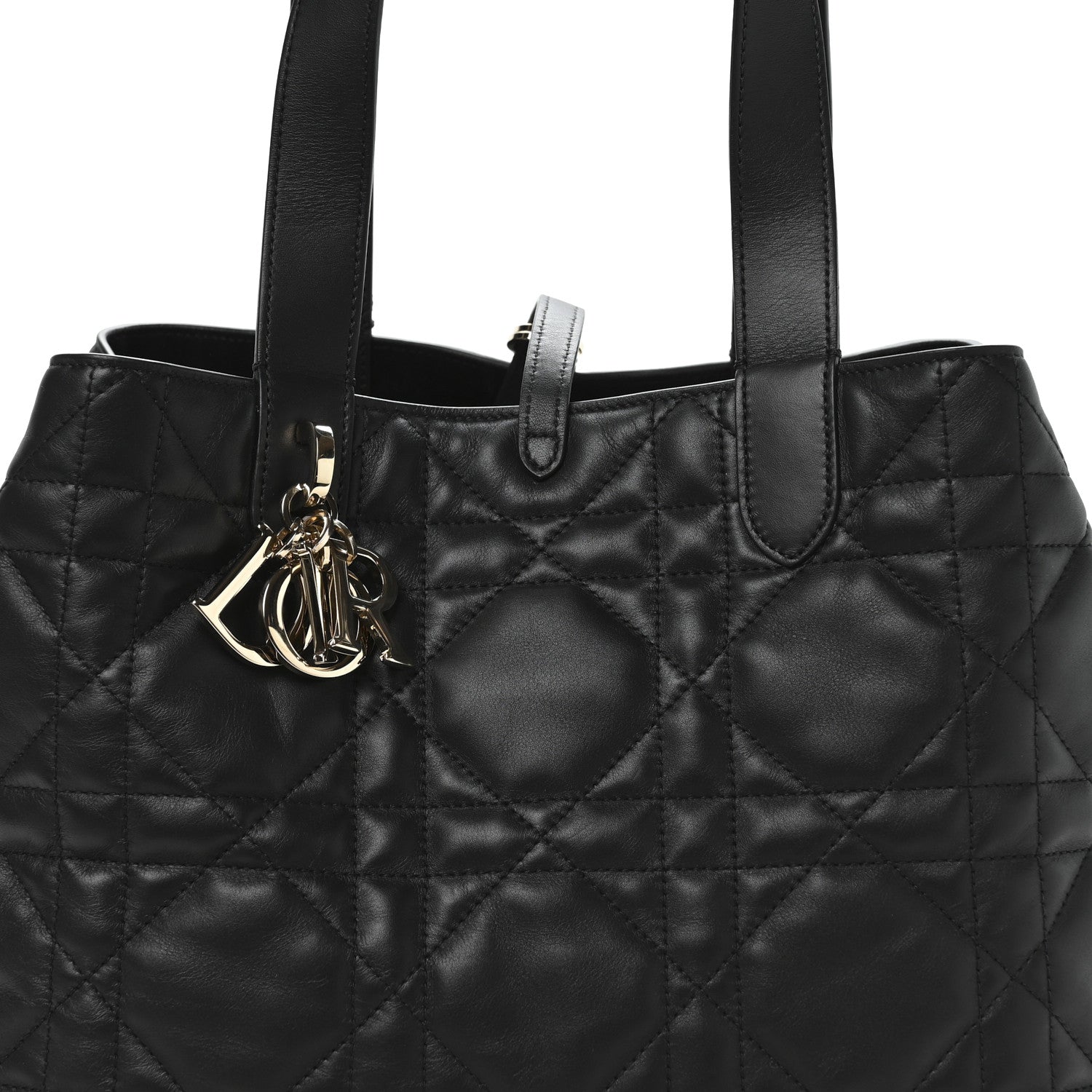 Christian Dior Calfskin Macrocannage Medium Toujours Black