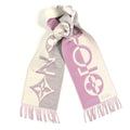 Louis Vuitton Cashmere Monogram Gradient Reykjavik Scarf Light Pink