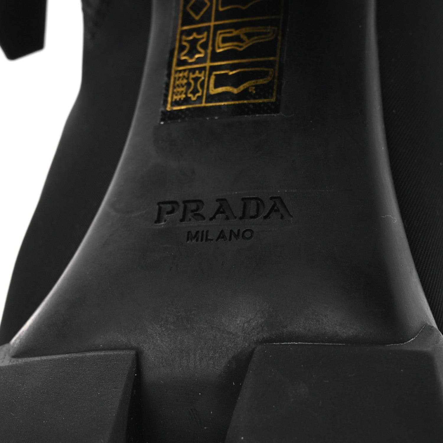 Prada Spazzolato Re-Nylon Metal Triangle Logo 110mm Ankle Boots 36.5 Black