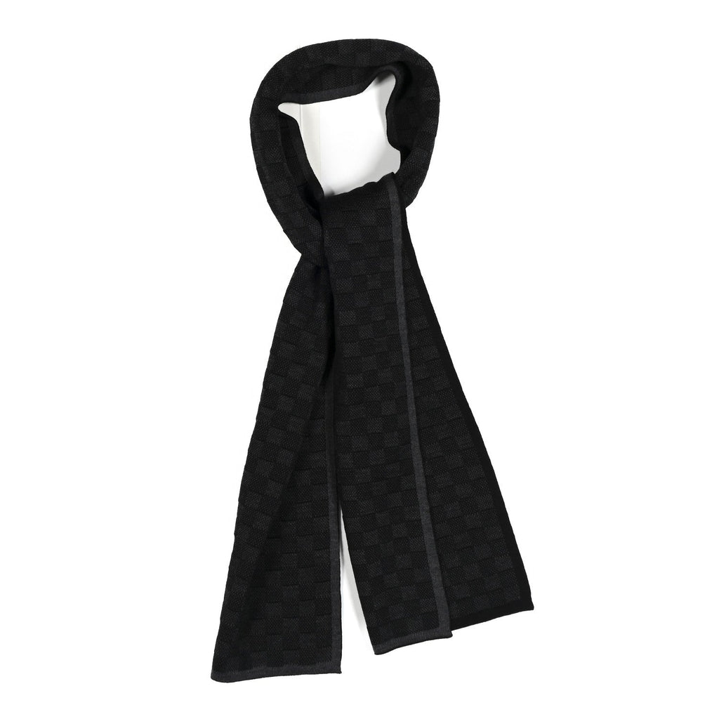 Louis Vuitton Wool Neo Petit Damier Scarf Anthracite