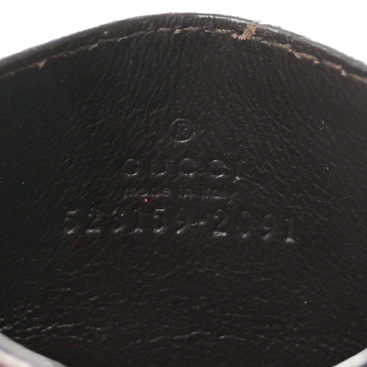 Gucci GG Supreme Monogram Textured Dollar Calfskin Ophidia Card Holder Beige Ebony New Acero