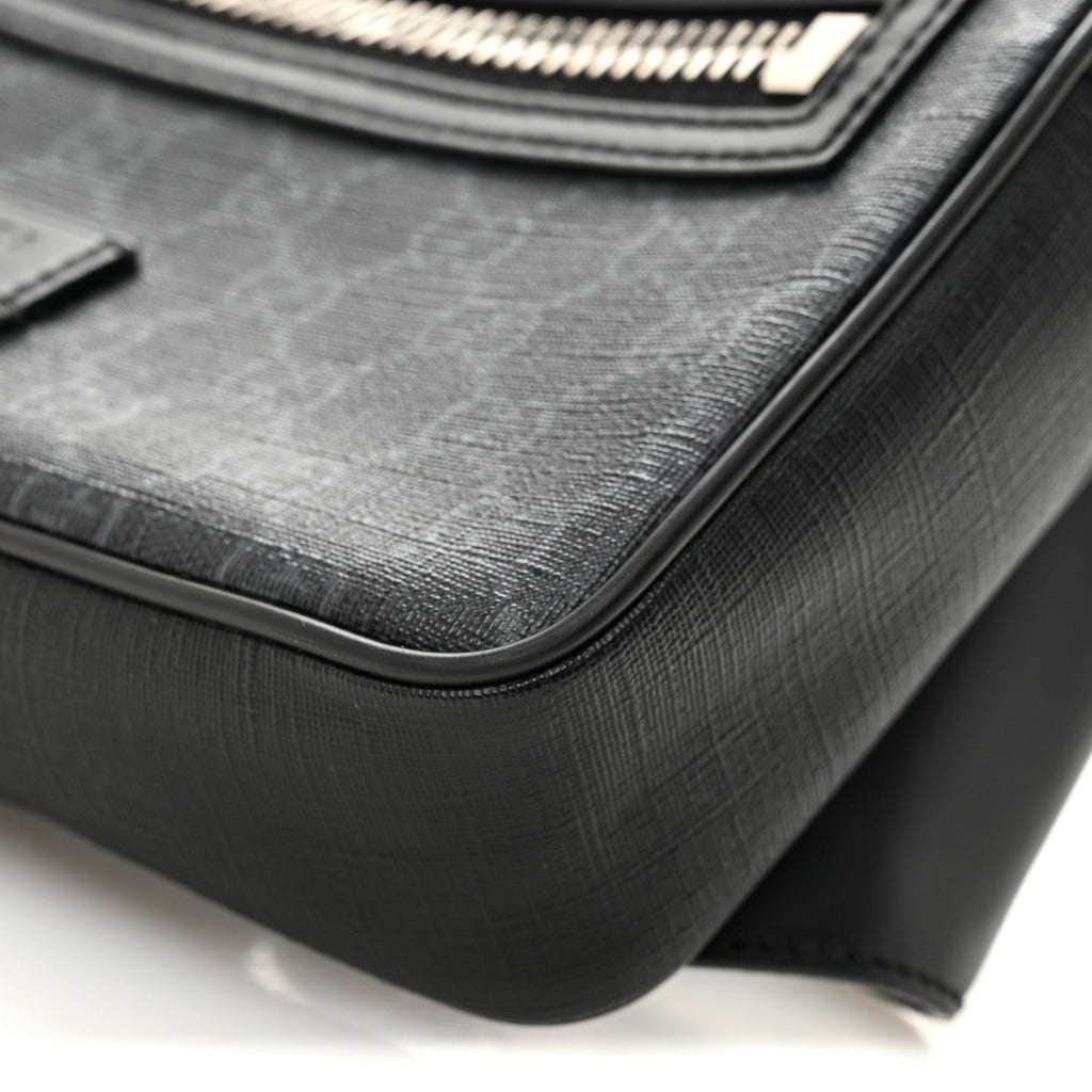 Gucci Soft GG Supreme Monogram Web Belt Bag Black Grey