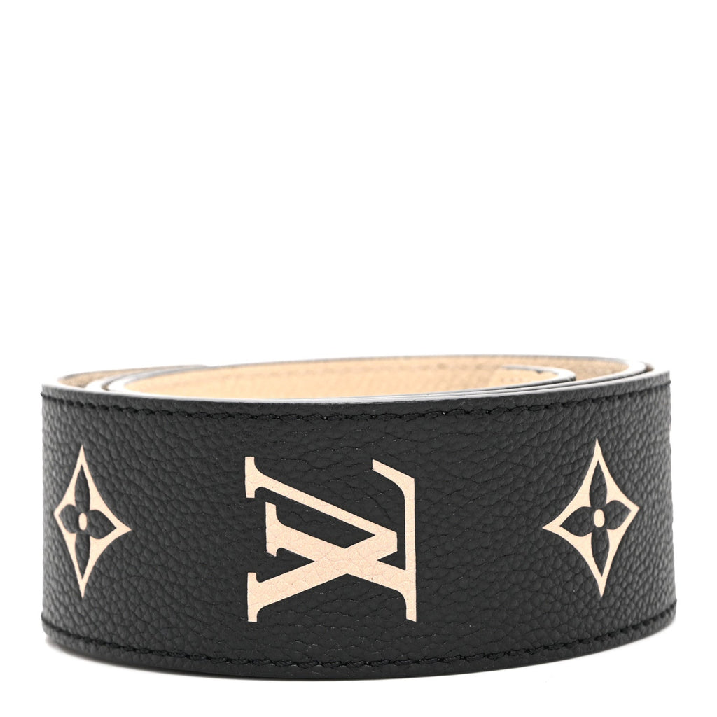Louis Vuitton Empreinte Monogram Bandouliere Shoulder Strap Black Beige