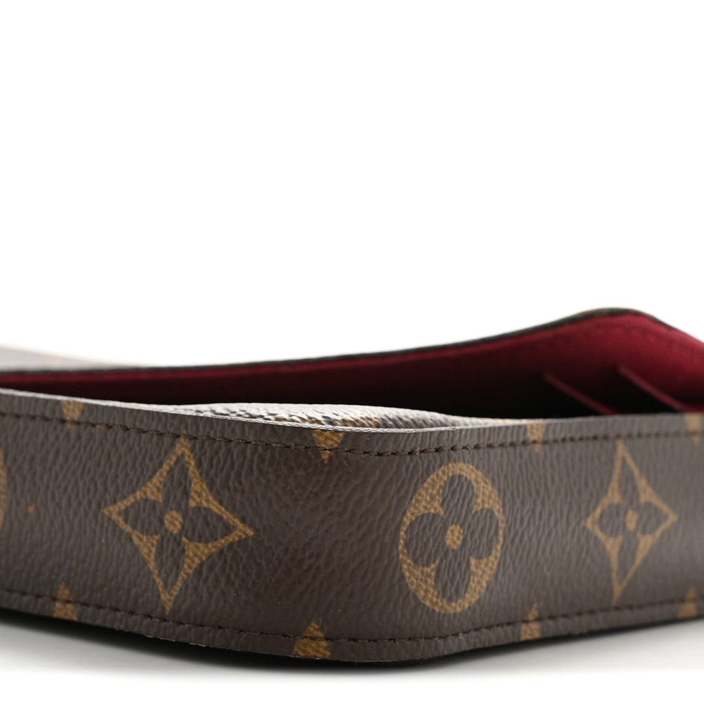 Louis Vuitton Monogram Pochette Felicie Chain Wallet Fuchsia