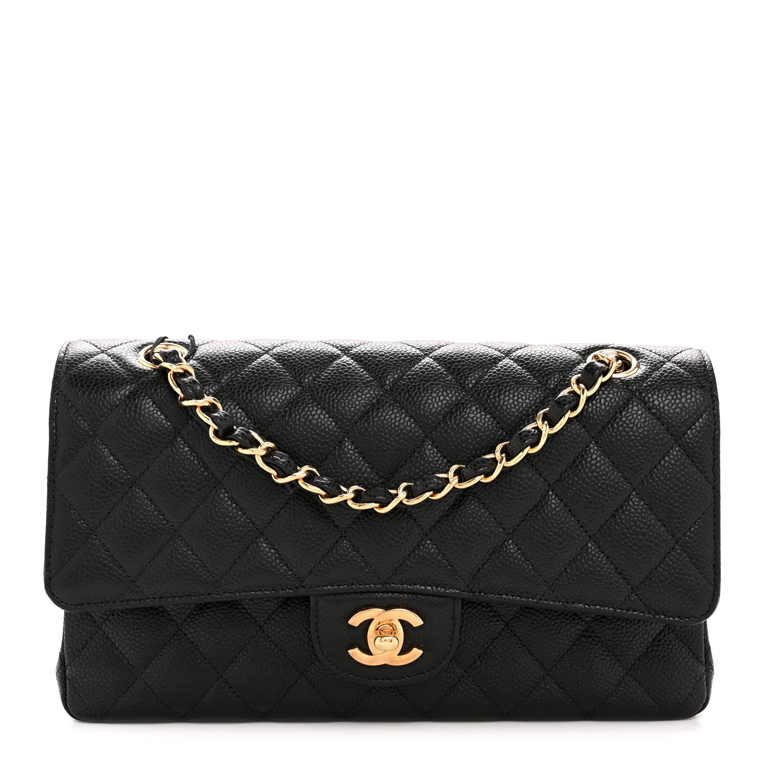 Chanel Caviar Quilted Medium Double Flap Black